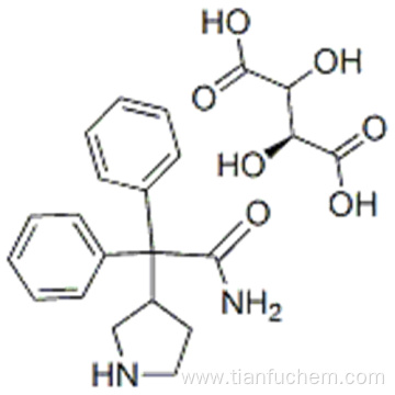 3-(S)-(+)-(1-Carbamoyl-1,1-diphenylmethyl)pyrroloidine-L-(+)-tartarate CAS 134002-26-9